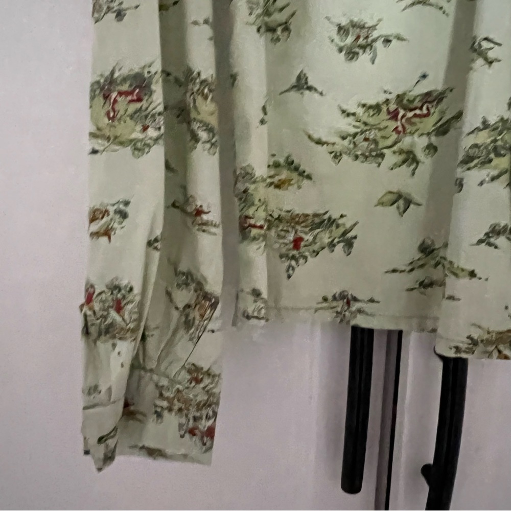 1960s sage green cotton blouse - Picture 4 of 4
